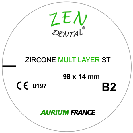 Zircone Multilayer ZEN DENTAL promo 12mm à prix cassé