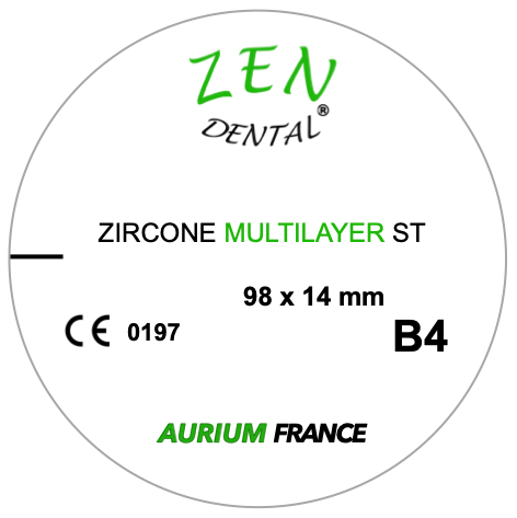 Zircone Multilayer ZEN DENTAL promo 12mm à prix cassé